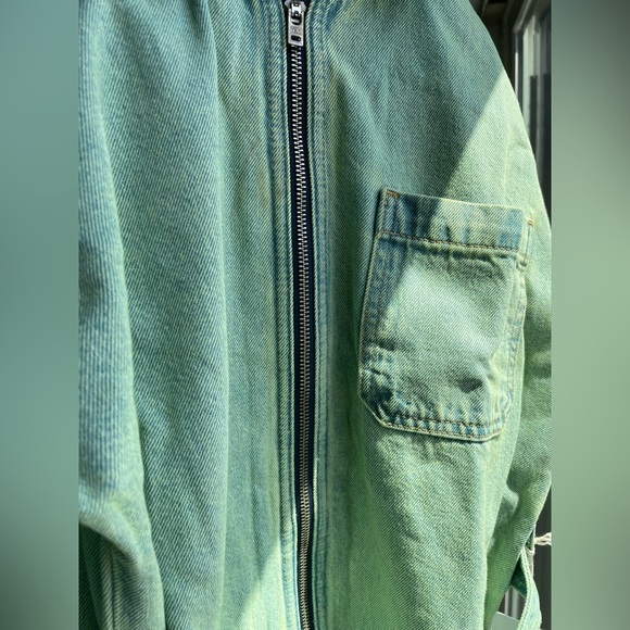 NWT ETICA Zeta Carpenter Denim Jumpsuit Womens S Zip Front Utility Workwear - Picture 10 of 16